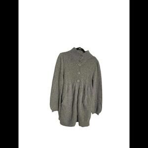 M. Rena Gray 4 Button  Blend Puff Sleeve Cardi size Large See Pic For Defect sw5